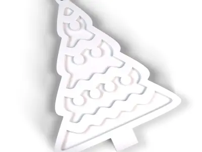 toy and a keychain in the form of a Christmas tree 3D print model