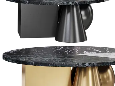 Copper Marble Coffee Table 3D model