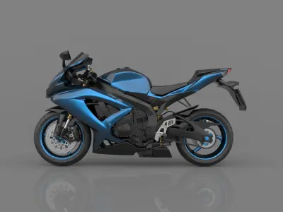 Suzuki GSX-R600 K9 Sport Bike Ready to Print STL File 3D print model
