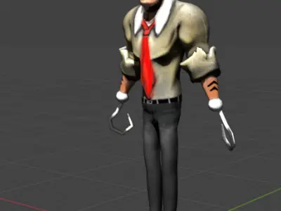 Hook man 3d Low-poly 3D model