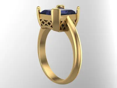 free simple women ring Free 3D print model