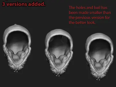 Skull Pendant jewelry Bearded vol3  3D print model