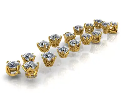 Modern Various Assorted Designer Heads findings jewelry  3D print model