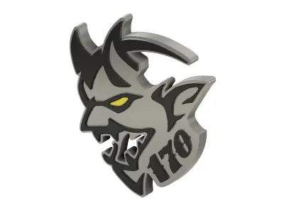 Dodge SRT Demon 170 Logo for LED 3D print model