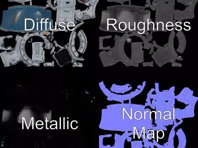 Futuristic Cryo Chamber Model Pack Low-poly 3D model