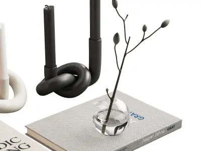 372 decorative set 040 japandi accessories kit 02 3D model