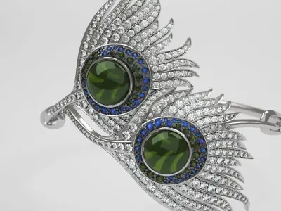 Peacock bracelet carrera  - replica 3D print model