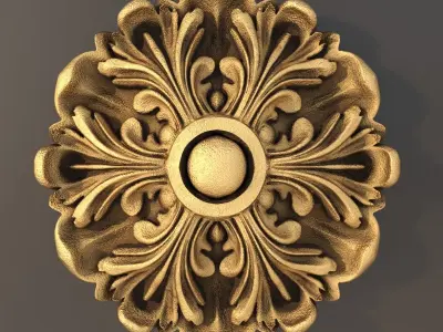 Carved decor 4 3D model purchase