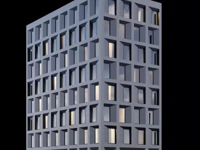 Modern building 4 3D model