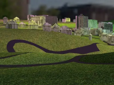 Modeling for Sovata village in Romania 2022 Low-poly 3D model