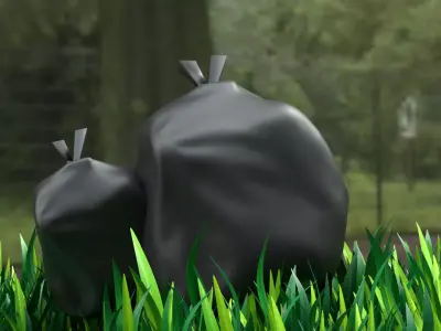 Trash Bag  Free low-poly 3D model