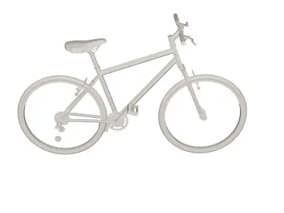 Bike sport vehicle Low-poly 3D model