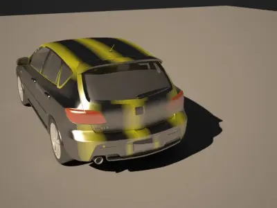 car rig model Low-poly 3D model