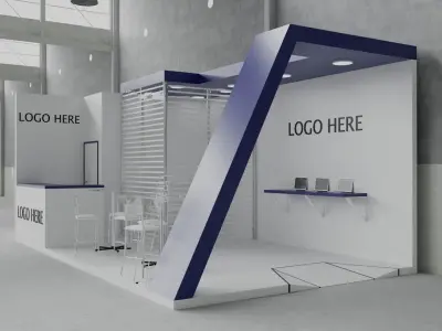 Exhibition Stand 02 4m x 7m 3D model