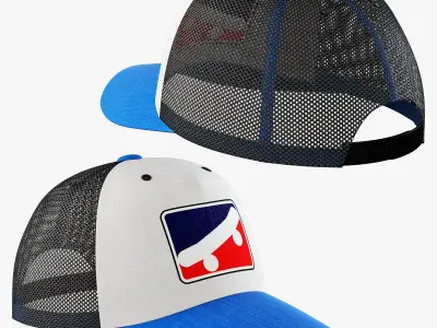 decorative set blue 3D model