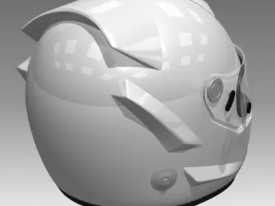 Race Car Helmet 3D model