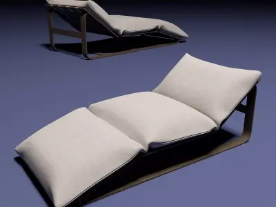 shezlongnbv two chaise lounges Free 3D model