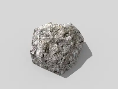 low poly rock Low-poly 3D model