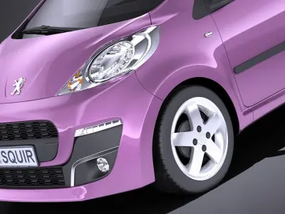Peugeot 107 5-door 2015 VRAY 3D model