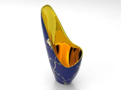 The Mouve Vase Low-poly 3D model