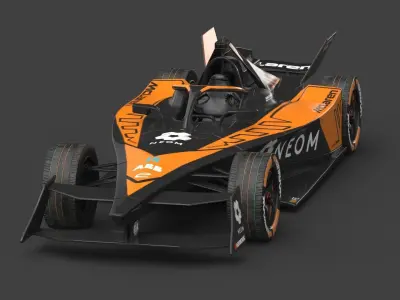 NEOM McLaren Formula E 2024 PBR 3D model