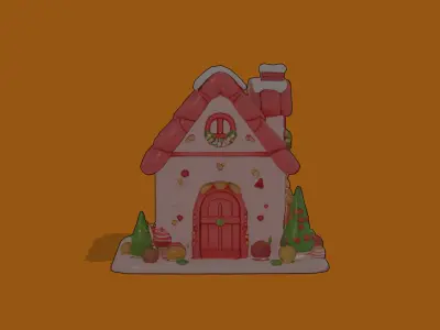 Candy House Low-poly 3D model