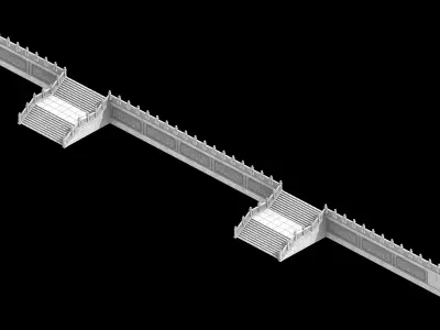 Game Basilica - Stairs 034 3D model
