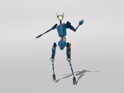 Robot Low-poly 3D model shop