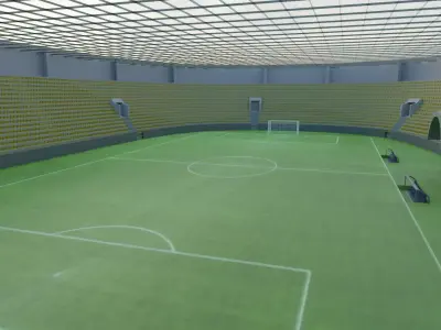 Football Stadium Low-poly 3D model 10