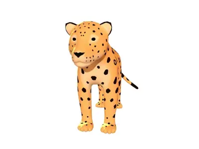 Jaguar - Stylized Low-poly 3D model
