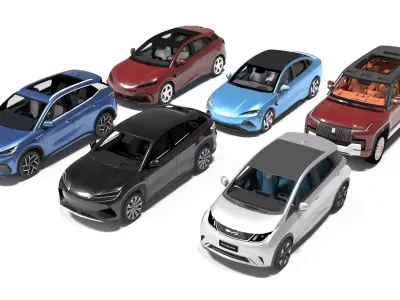 BYD Collection Pack 06 Cars 3D model