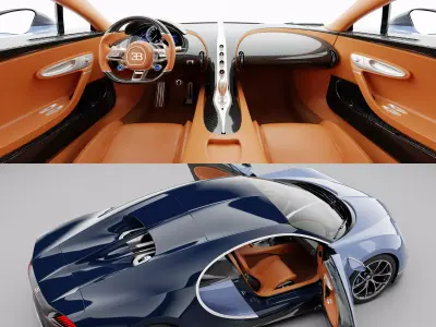 Bugatti Chiron 2017 3D model