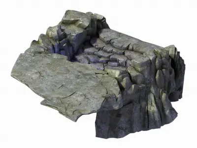 Stone Nagisen Grassland - Cave 02 3D model