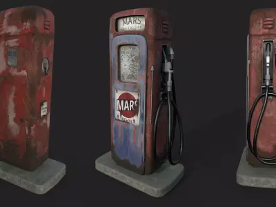 Fuel Machine Low-poly 3D model