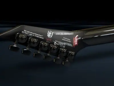 Kirk Hammett - EPS Ouija Guitar  Black 3D model
