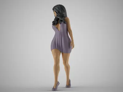 Summer City Woman 3D print model