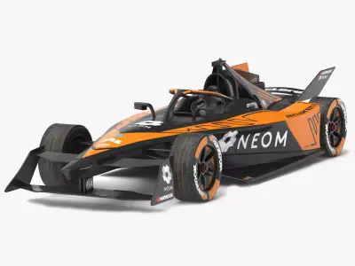 NEOM McLaren Formula E 2024 PBR 3D model