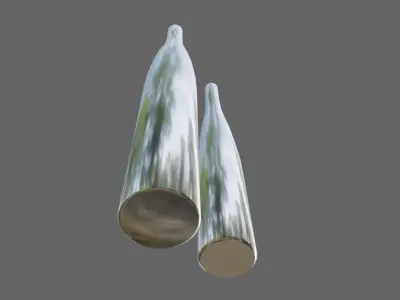 Silver Bottles - Garrafas de Prata Low-poly 3D model