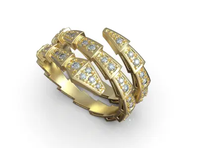 Bvlgari serpenti ring US size 6 model 933 3D print model