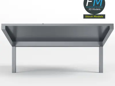 Double parking shelter with solar panels 3D model