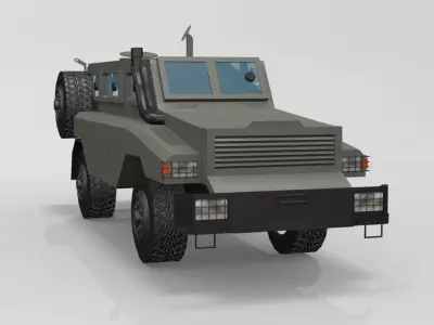 REVA 4X4 MKII Low-poly 3D model