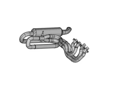 Formula Student Race Car Exhaust System 3D print model