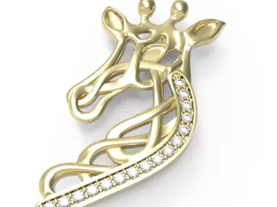 pendant giraffe 3D print model