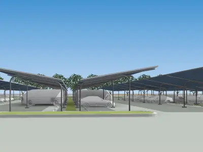 Solar carport 3D model