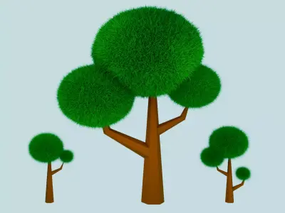 Shaggy TREE  Free low-poly 3D model