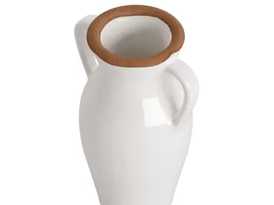 Natural Rimmed white Vase 3D model