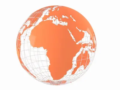 Globe News Skeleton Coral Color 3D model