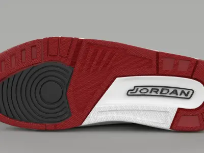 Air Jordan Legacy 312 Low Metallic Silver Low-poly 3D model