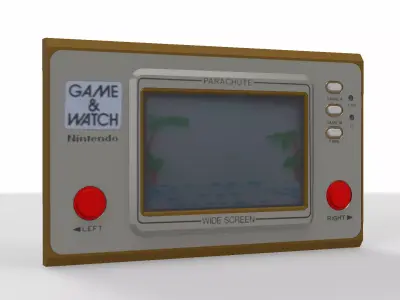 Parachutes Game and Watch Low-poly 3D model