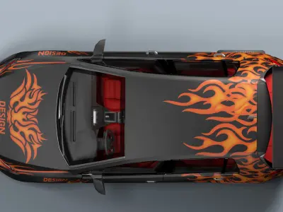   racing car  golf gti 2014 3D model